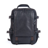 Wayfarer Black Leather Backpack
